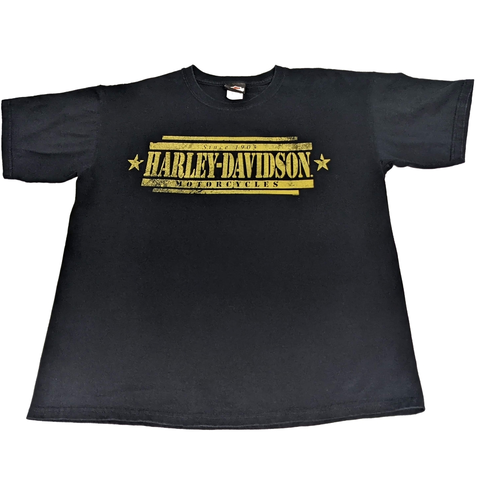 Harley-Davidson Black T-Shirt with Gold Logo